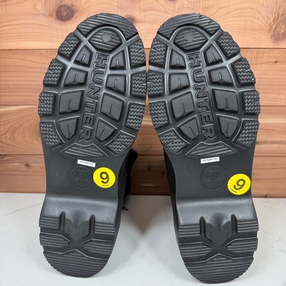 Hunter Explorer Lug Chelsea Leather Boot Black Women's size 9 US - NEW - Picture 8 of 13